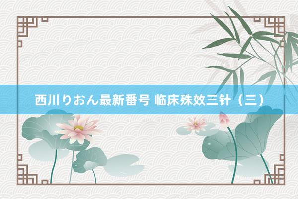 西川りおん最新番号 临床殊效三针（三）