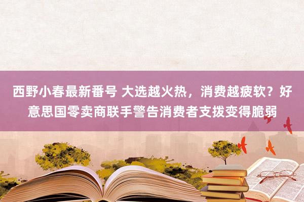 西野小春最新番号 大选越火热，消费越疲软？好意思国零卖商联手警告消费者支拨变得脆弱