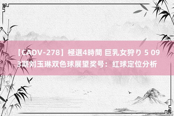 【CADV-278】極選4時間 巨乳女狩り 5 093期刘玉琳双色球展望奖号：红球定位分析