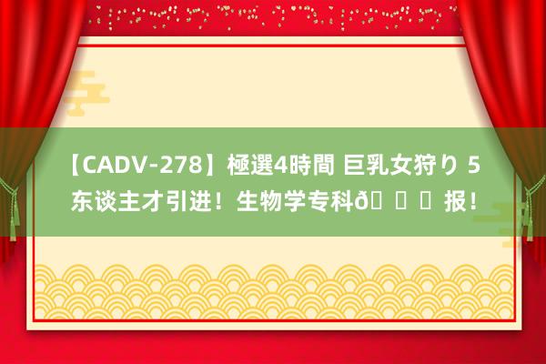 【CADV-278】極選4時間 巨乳女狩り 5 东谈主才引进！生物学专科?报！