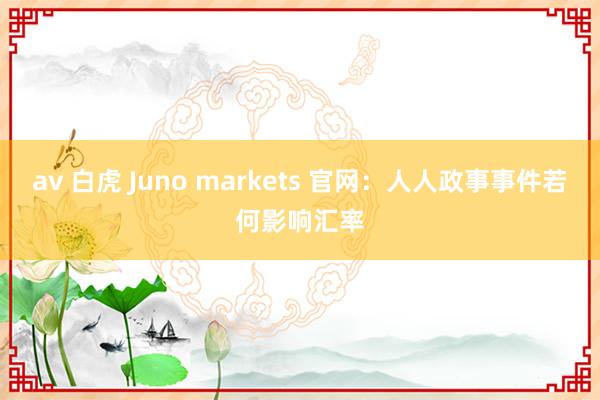 av 白虎 Juno markets 官网：人人政事事件若何影响汇率